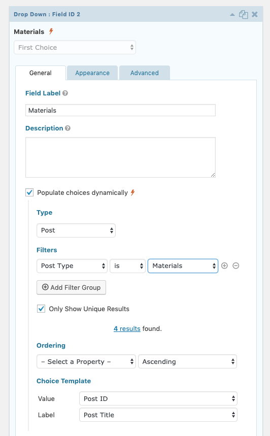 Populate Posts into a Gravity Forms Field